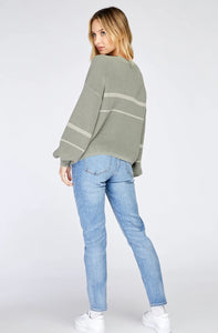 Fonda Sweater - Fern Stripe - Gentle Fawn