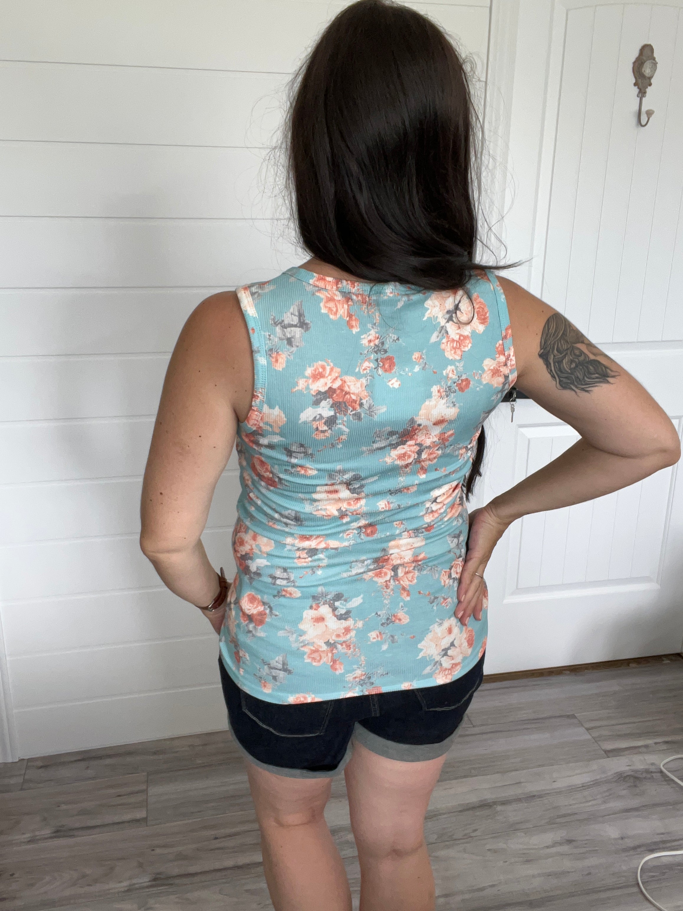 Addison Henley Floral Top-Michelle Mae