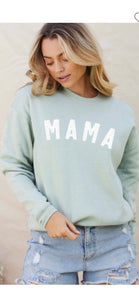Mama Crewneck Sweatshirt- dusty sage